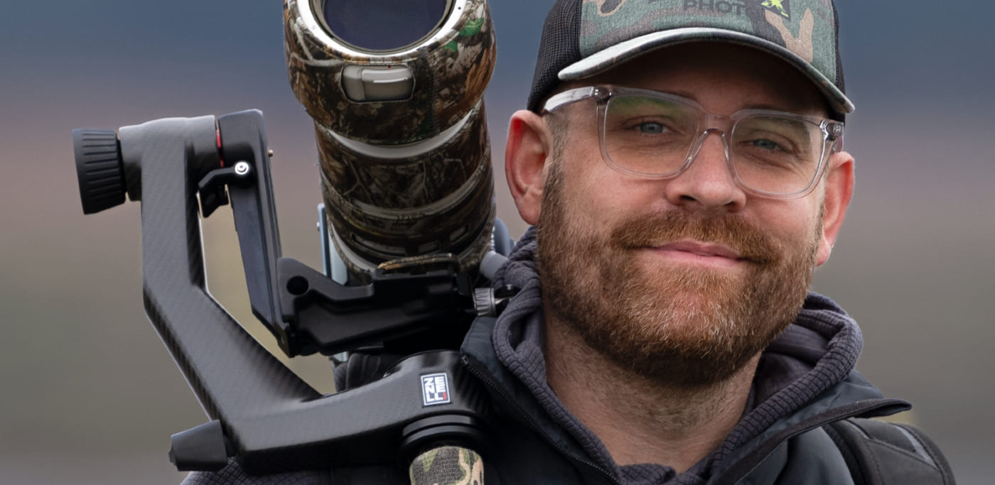 Andy Green with a Zenelli's gimbal head