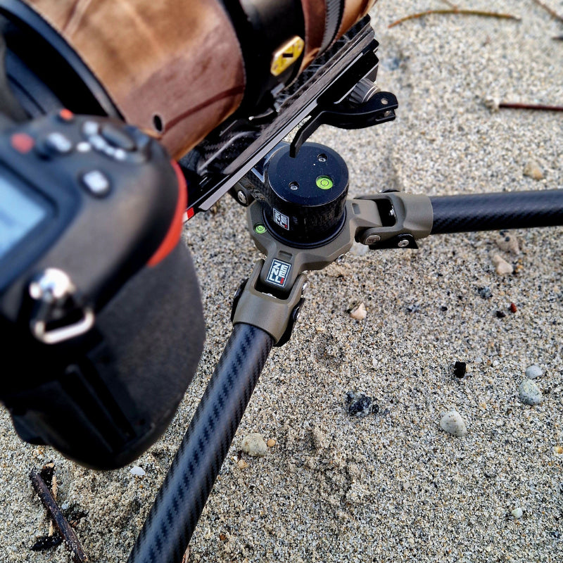 carbon tripod tx close-up showing precision joints and locking mechanisms