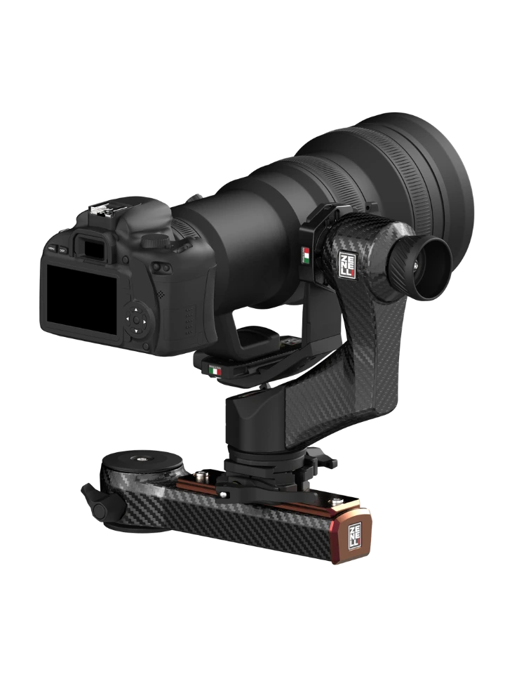 View of gimbal head carbon extender by Zenelli
