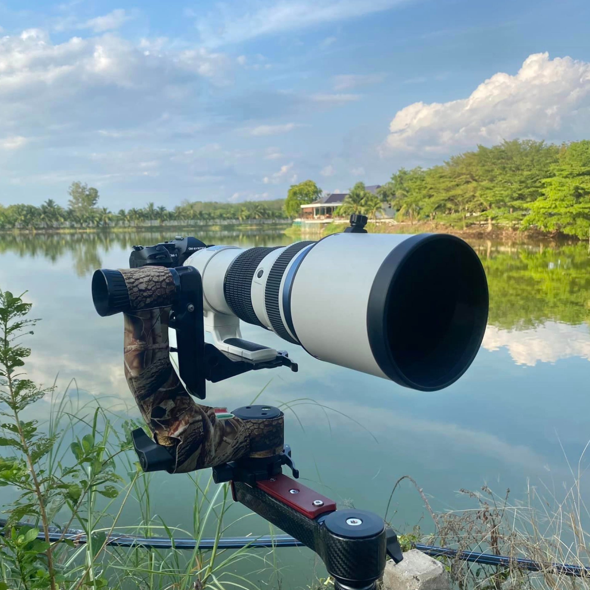 View of gimbal head carbon extender by Zenelli