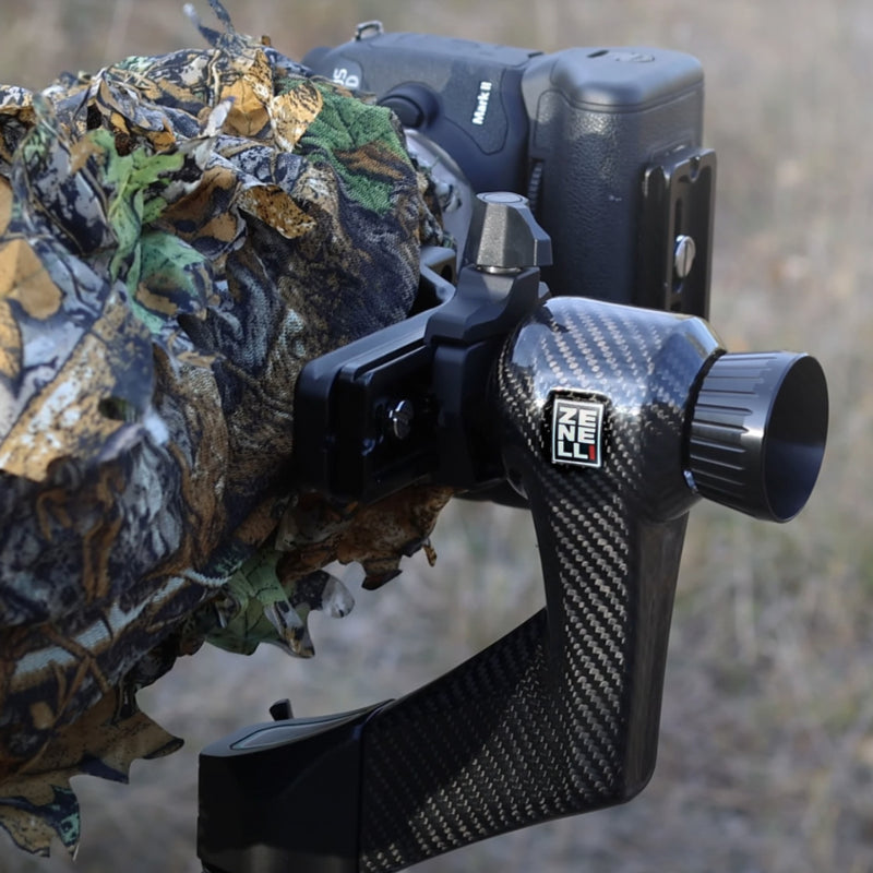 View of gimbal head carbon fiber zr basic matt by Zenelli