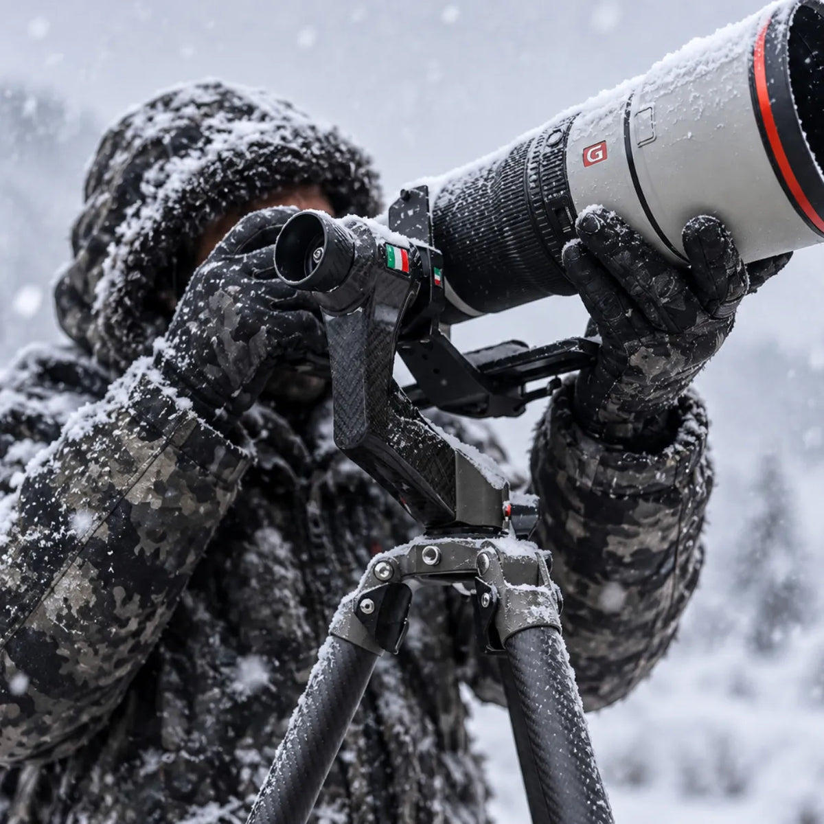 zenelli carbon camera support system for telephoto and wildlife photography