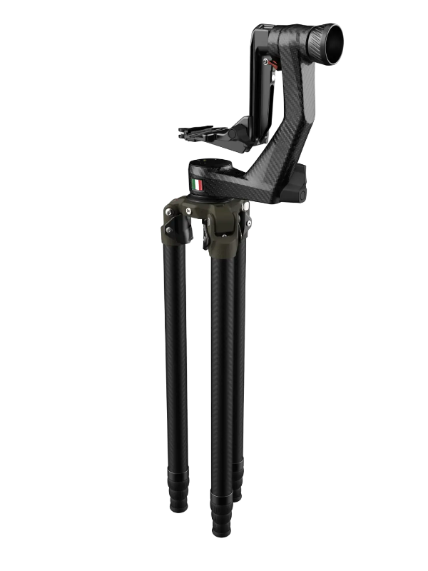 tripod with gimbal head for telephoto lens stable support