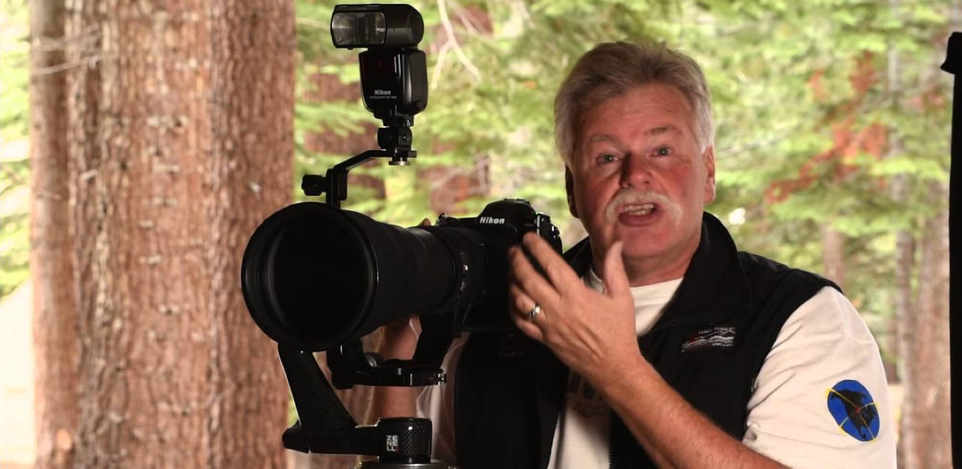 Peterson with a Zenelli's gimbal head
