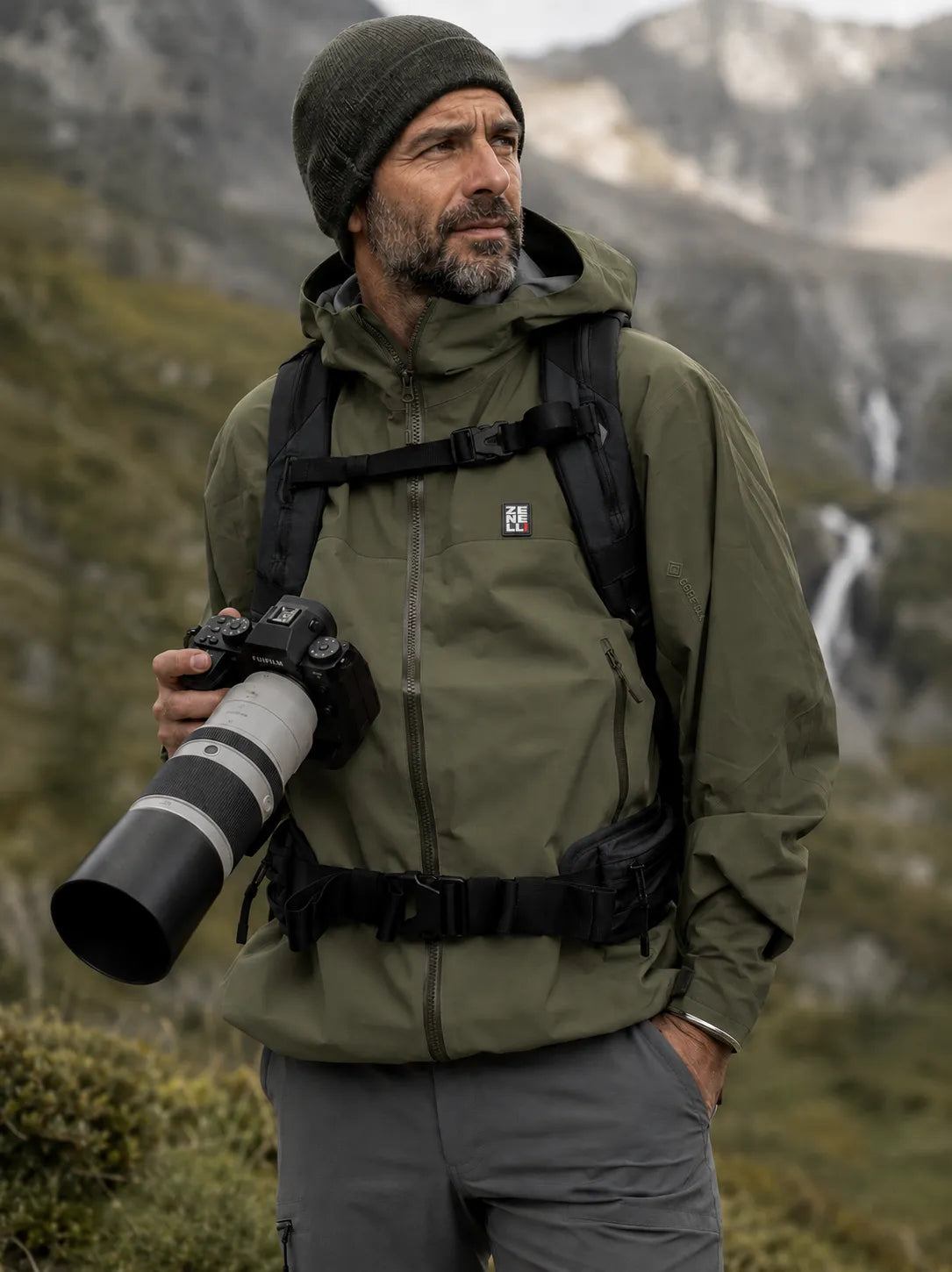 Lightweight carbon fiber tripod, professional gimbal head and camera backpack designed for photographers using long telephoto lenses in outdoor environments.