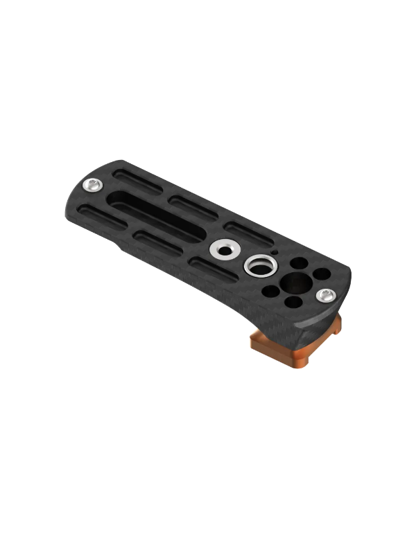lightweight lens foot designed to reduce vibration and improve handling