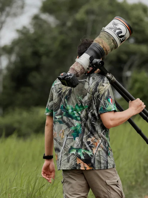 Zenelli TX and ZC camera support system for photographers using telephoto equipment.