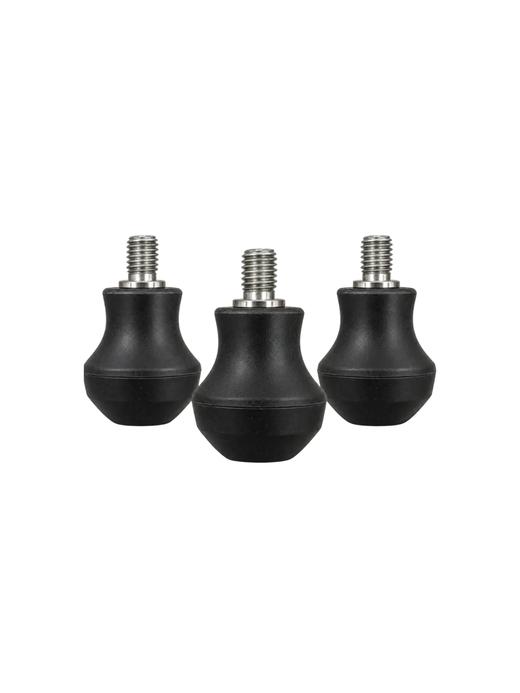 Tripod spike foot in stainless steel for improved grip on soft and uneven terrain