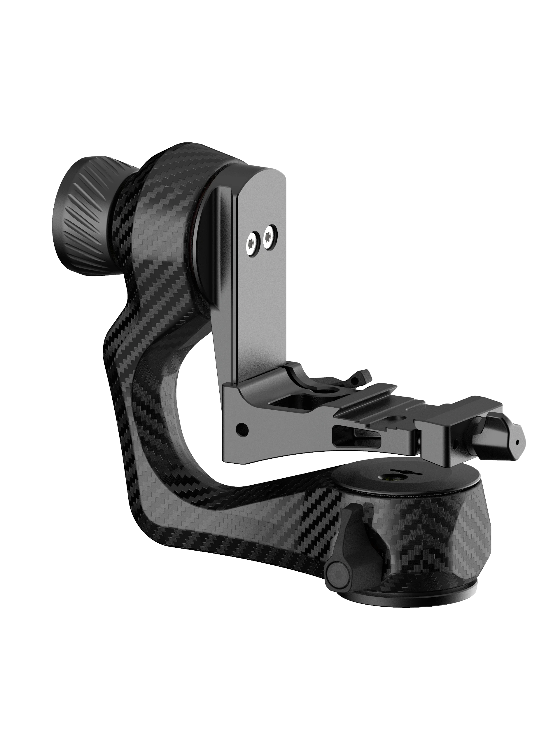 View of gimbal head carbon fiber zv plus glossy by Zenelli