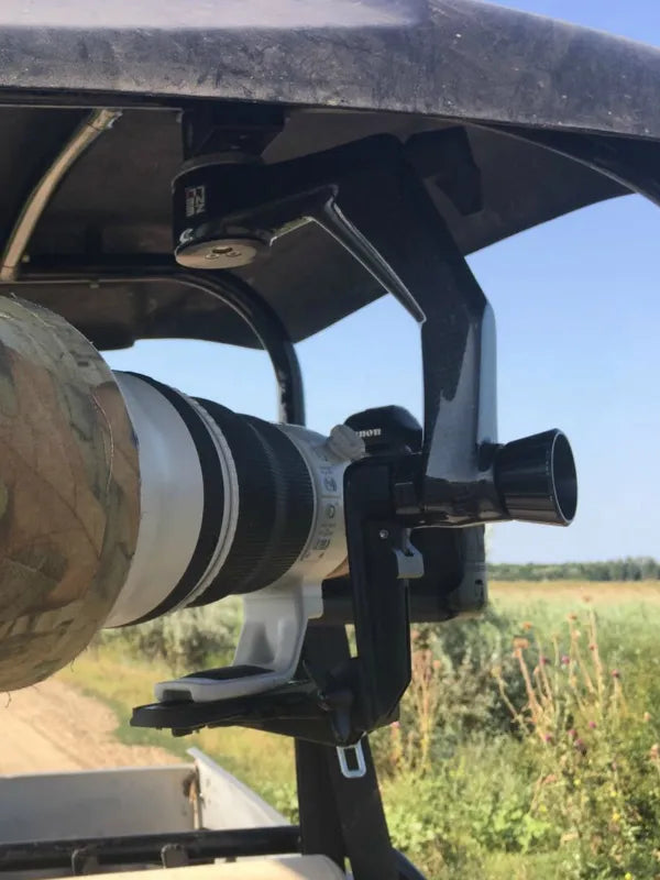 telephoto lens mounted on gimbal head zx for balanced and effortless movement
