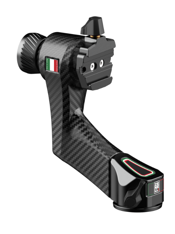 compact gimbal head zr mounted on monopod for quick telephoto photography