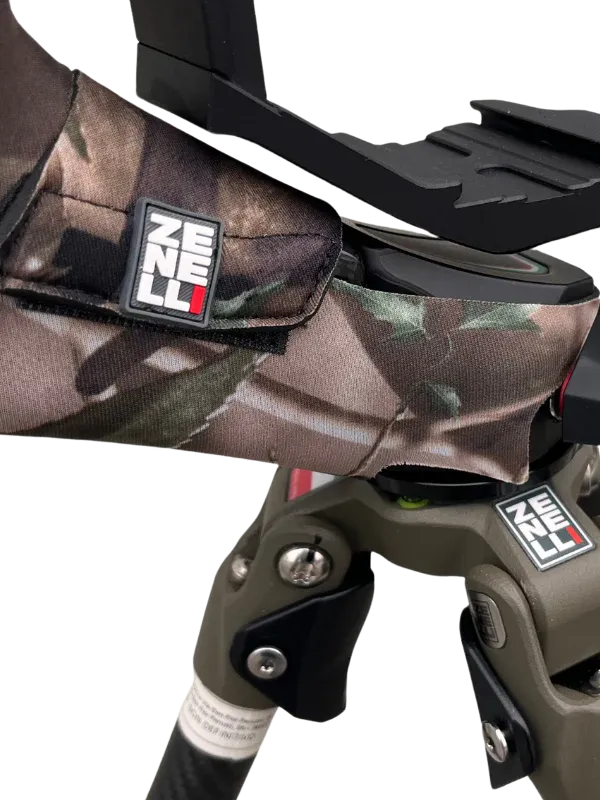 camouflage pouch for camera support gear reducing reflections and visibility
