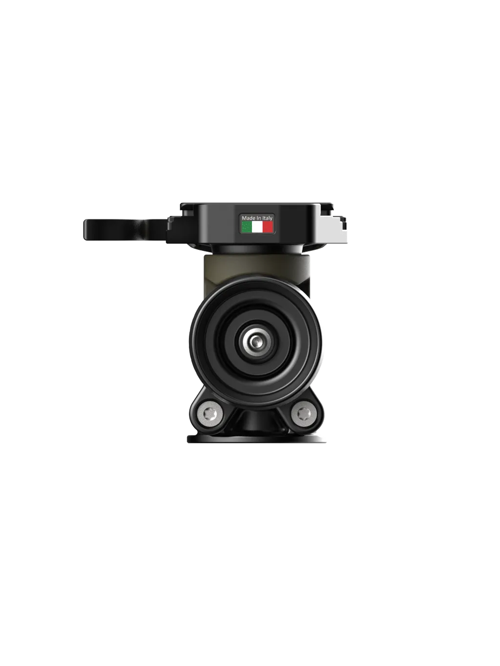 Carbon MH tilt head adjusted downward with a telephoto lens mounted